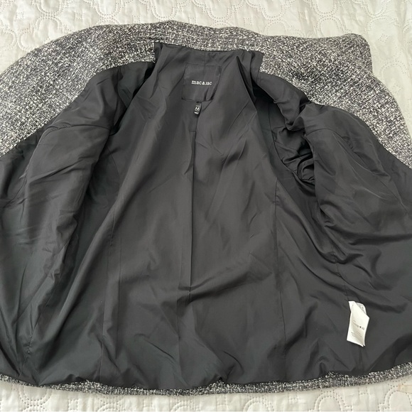 Mac & Jac Wool Blend Black/White Tweed Double-Breasted Jacket Blazer Medium - Picture 13 of 15